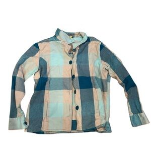 Cabela's Kids Plaid Button Down Shirt in Blue and Tan
